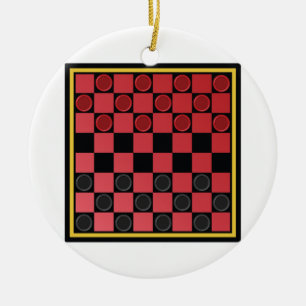 Ornamento De Cerâmica Jogo dos verificadores