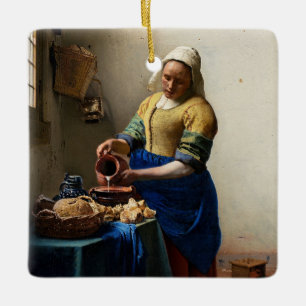Ornamento De Cerâmica Johannes Vermeer - A Milkmaid