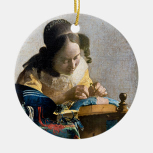 Ornamento De Cerâmica Johannes Vermeer - O Lacemaker