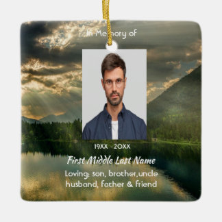 Ornamento De Cerâmica John 11: 25, Scripture Memorial Keepsake 