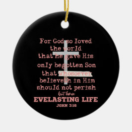 Ornamento De Cerâmica John 3.16