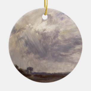 Ornamento De Cerâmica John Constable Paisagem com Cinza Windy Sky, c.