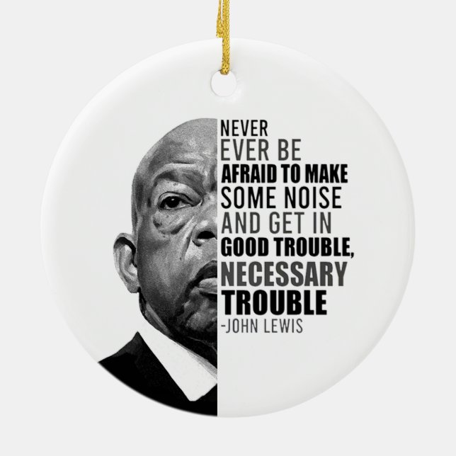 Ornamento De Cerâmica John Nunca Teve Medo De Fazer Algum Barulho Lewis (Traseira)