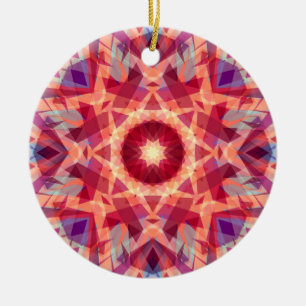 Ornamento De Cerâmica Jolly Festivo Red Dopamine - Estrela de Natal
