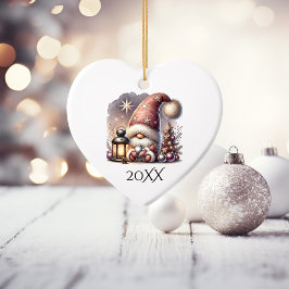 Ornamento De Cerâmica Jolly Little Gnome Ceramic Ornament