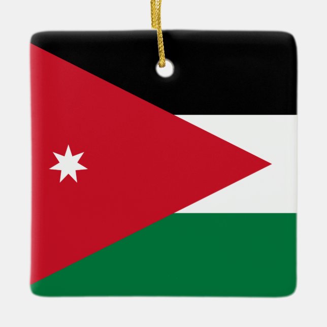Ornamento De Cerâmica Jordan Flag (Frente)