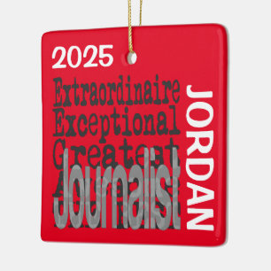Ornamento De Cerâmica Jornalista Extraordinário CLIENTE