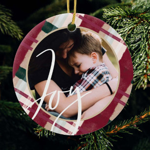 Ornamento De Cerâmica Joy Foto de Xadrez de cor verde e marrom moderno