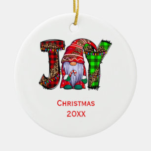 Ornamento De Cerâmica Joy Gnomos personalizados Feliz Natal
