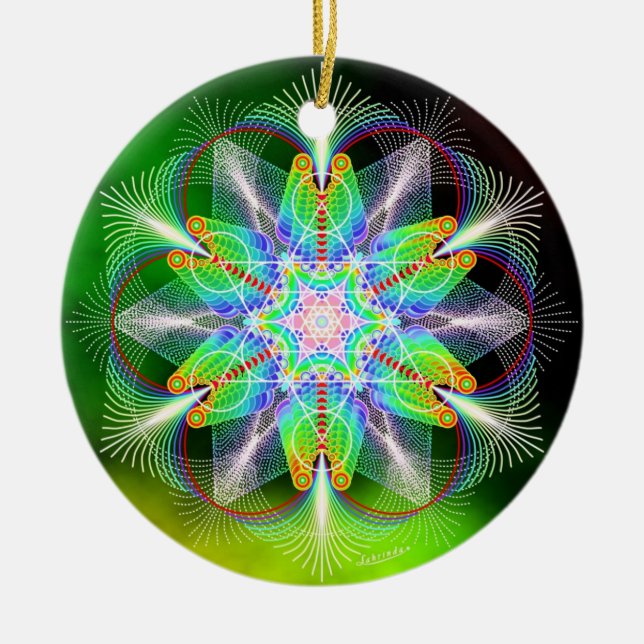 Ornamento De Cerâmica Joy/Happy (Frente)