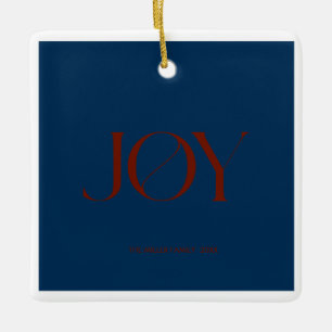 Ornamento De Cerâmica Joy   Natal