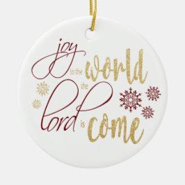 Ornamento De Cerâmica Joy to the World, o Senhor está vindo