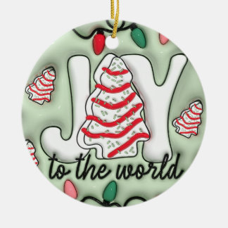 Ornamento De Cerâmica "Joy to the World Ornament"