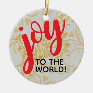 Ornamento De Cerâmica Joy To The World Personalized Cerâmica Ornament