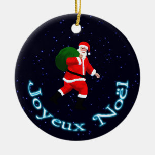 Ornamento De Cerâmica Joyeux Noё l - Papai Noel