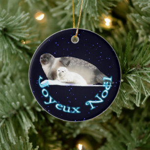 Ornamento De Cerâmica Joyeux Noё l - Selo com Toque