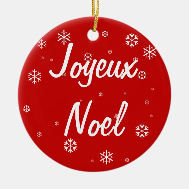 Ornamento De Cerâmica Joyeux Noel (Frente)