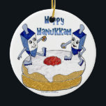 Ornamento De Cerâmica Judaica Happy Hanukkah Dançando Dreidels Doughnut<br><div class="desc">Você está vendo The Lee Hiller Designs Collection of Home and Office Decor,  Roupa,  Gifts and Coleções. As Designs incluem Lee Hiller Photoographic e Mixed Media Digital Art Collection. Você pode ver sua fotografia da Nature em http://HikeOurPlanet.com/ e seguir seu blog de caminhada no Hot Primavera National Park.</div>