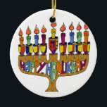 Ornamento De Cerâmica Judaica Happy Hanukkah Dreidel Menorah<br><div class="desc">Você está vendo The Lee Hiller Designs Collection of Home and Office Decor,  Roupa,  Gifts and Coleções. As Designs incluem Lee Hiller Photoographic e Mixed Media Digital Art Collection. Você pode ver sua fotografia da Nature em http://HikeOurPlanet.com/ e seguir seu blog de caminhada no Hot Primavera National Park.</div>