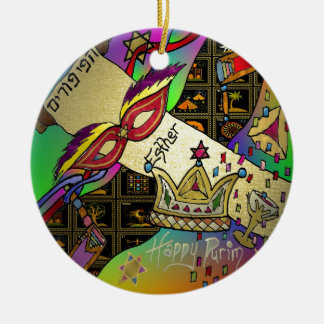 Ornamento De Cerâmica Judaica Purim Celebração da Éter Art Impressão