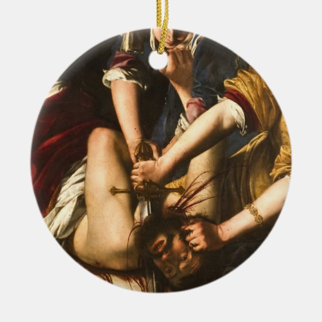 Ornamento De Cerâmica Judith Slaying Holofernes - Artemisia Gentileschi (Frente)