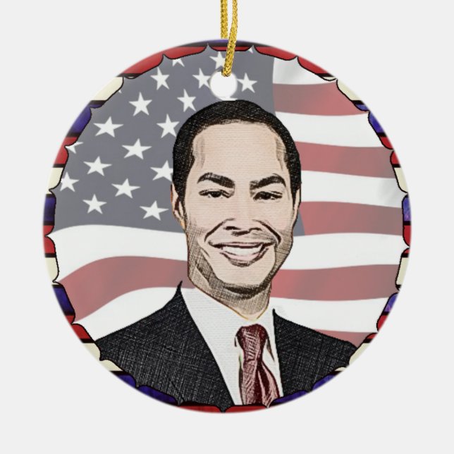 Ornamento De Cerâmica Julian Castro para o Natal de 2020 (Frente)