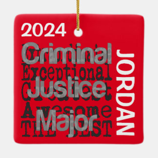 Ornamento De Cerâmica Justiça Penal Major Extraordinário PERSONALIZADO