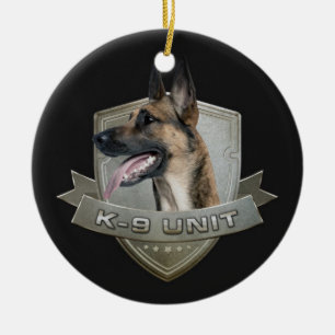 Ornamento De Cerâmica K9 unidade - Malinois - pastor belga