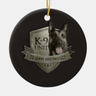 Ornamento De Cerâmica K9 unidade - Malinois - pastor belga