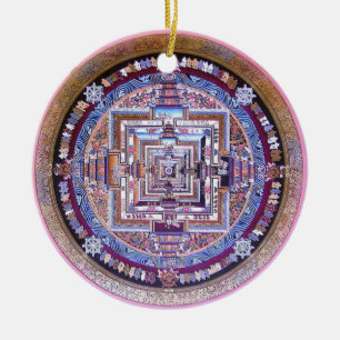 Ornamento De Cerâmica Kalachakra Mandala