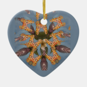 Ornamento De Cerâmica Kaleidoscope Girafa Mandala: Arte Safari Abstrato