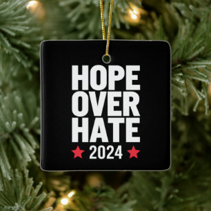 Ornamento De Cerâmica Kamala Harris 2024 Esperança Sobre Ódio Presidenci