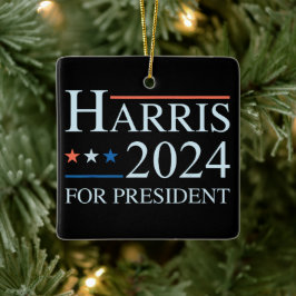 Ornamento De Cerâmica Kamala Harris 2024 Para Presidente