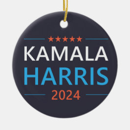 Ornamento De Cerâmica Kamala Harris 2024 para Presidente