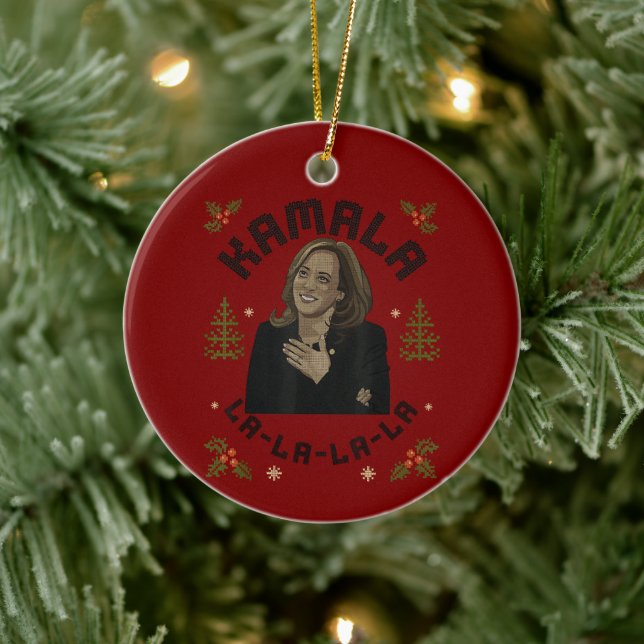 Ornamento De Cerâmica Kamala Harris Christmas (Árvore)