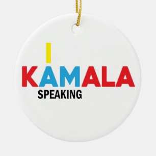 Ornamento De Cerâmica Kamala Harris, estou falando