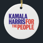 Ornamento De Cerâmica Kamala Harris para o Pessoas Sticker<br><div class="desc">Kamala Harris para o Enfeites de natal da Campanha Presidencial Pessoas 2020</div>