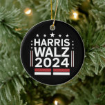 Ornamento De Cerâmica KamalaHarris TimWaltz 2024<br><div class="desc">KamalaHarris TimWaltz 2024</div>
