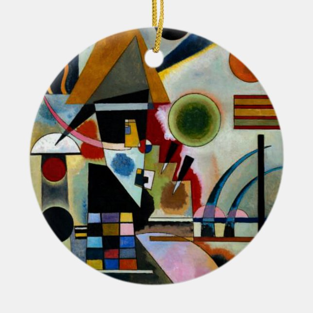 Ornamento De Cerâmica Kandinsky - Balançando (Frente)
