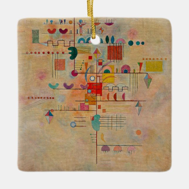 Ornamento De Cerâmica Kandinsky - Gracioso Ascent, pintura famosa, (Frente)