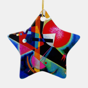 Ornamento De Cerâmica Kandinsky na pintura de Abstrato azul