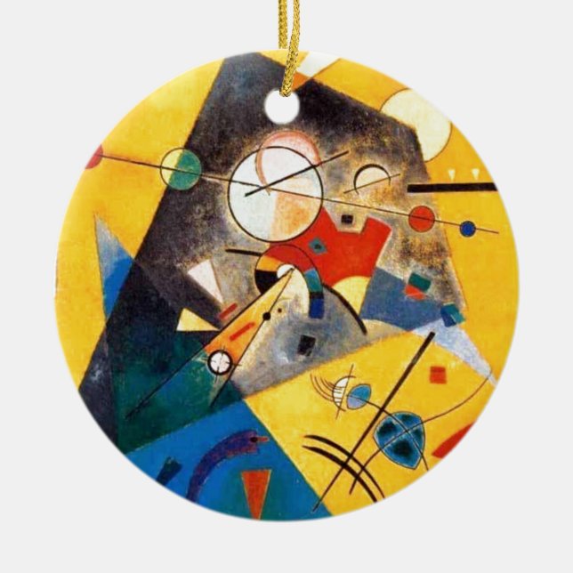 Ornamento De Cerâmica Kandinsky Quiet Harmony Abstrato Art (Frente)