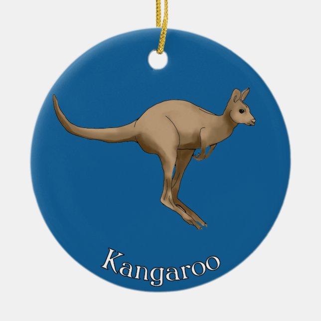 Ornamento De Cerâmica Kangaroo Australia Ornament (Frente)
