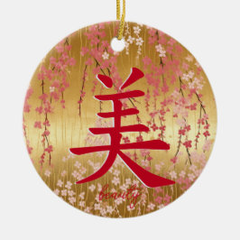Ornamento De Cerâmica Kanji Japonês para a Beleza