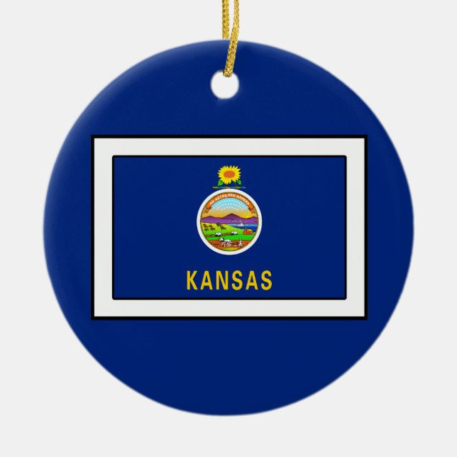 Ornamento De Cerâmica Kansas (Frente)