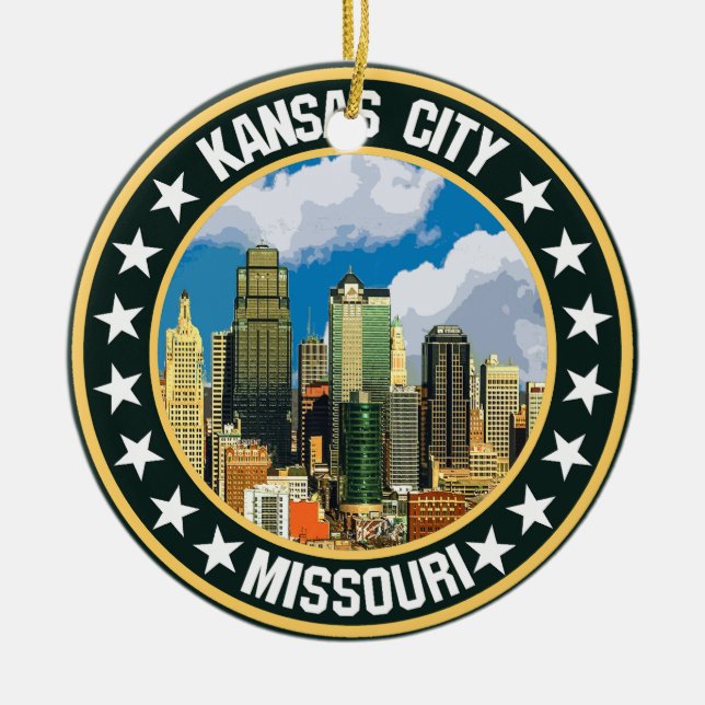 Ornamento De Cerâmica Kansas City (Frente)