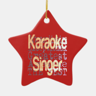 Ornamento De Cerâmica Karaoke Singer Extraordinaire
