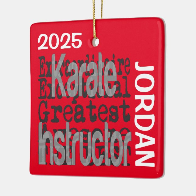 Ornamento De Cerâmica Karate Instrutor Extraordinaire CUSTOM (Esquerda)