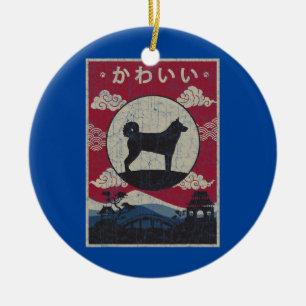 Ornamento De Cerâmica Karelian Bear Japonês Design Kawaii Cog Pai Mãe