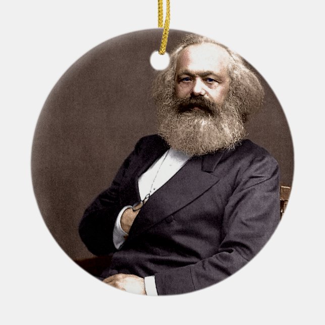 Ornamento De Cerâmica Karl Marx (Frente)
